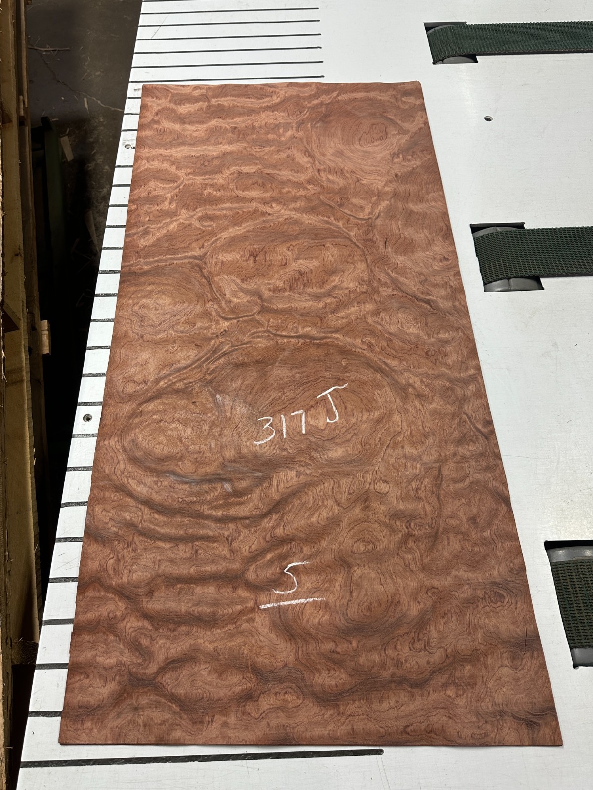 Bubinga Raw Wood Veneer ONE sheet 45'' x 21'' 317J