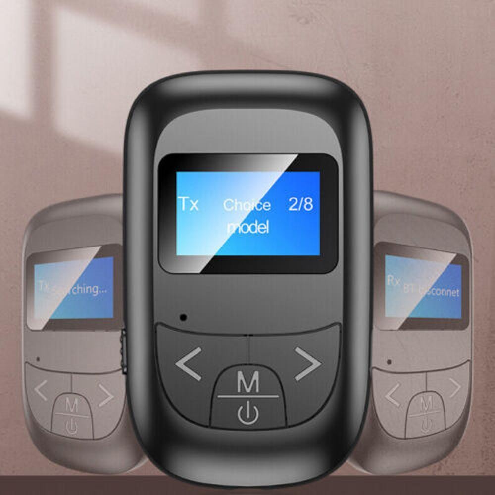 Universal LCD Display Bluetooth 5.0 Adapter Wireless Audio Transmitter Receiver