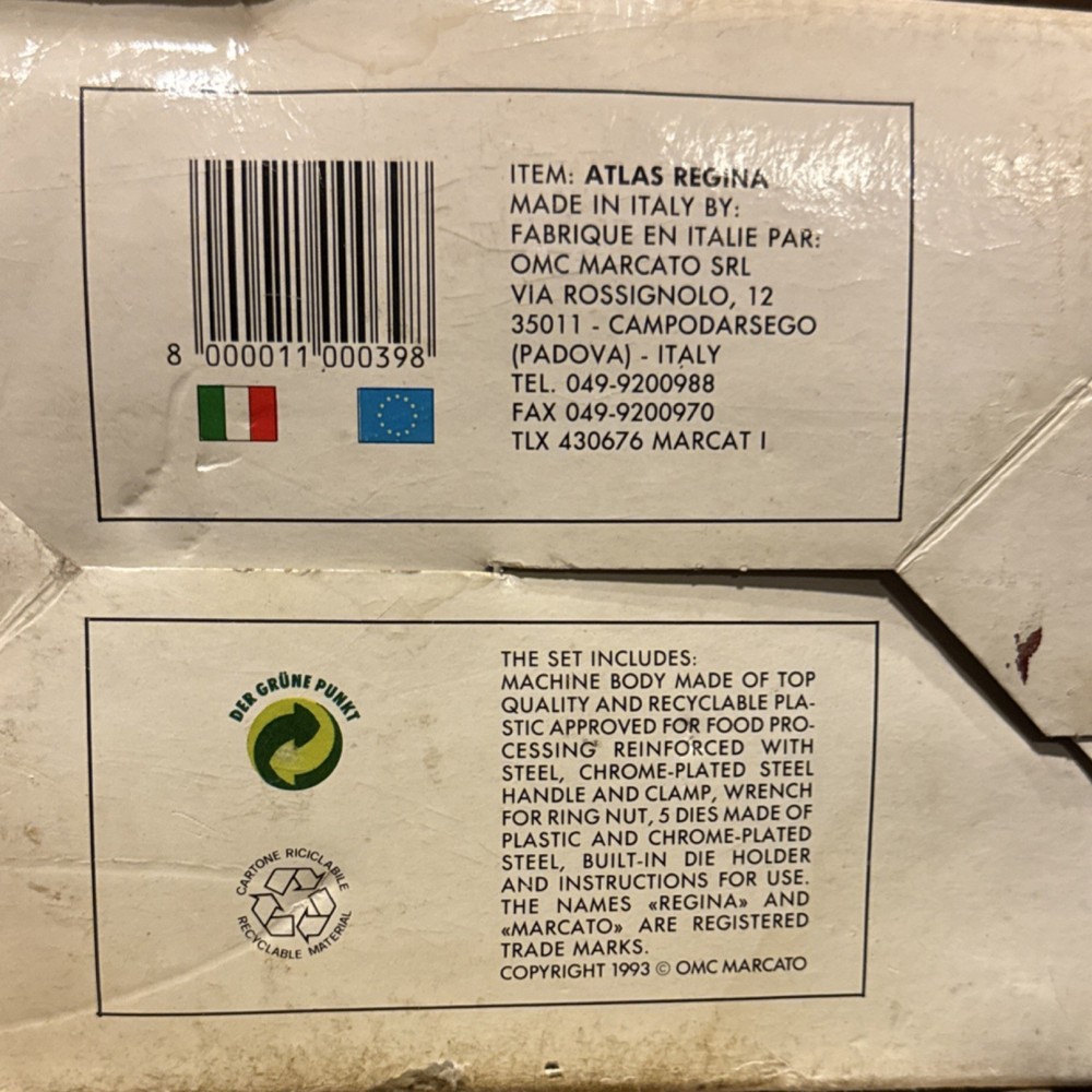 Marcato Regina Atlas Pasta Maker Multisystem
