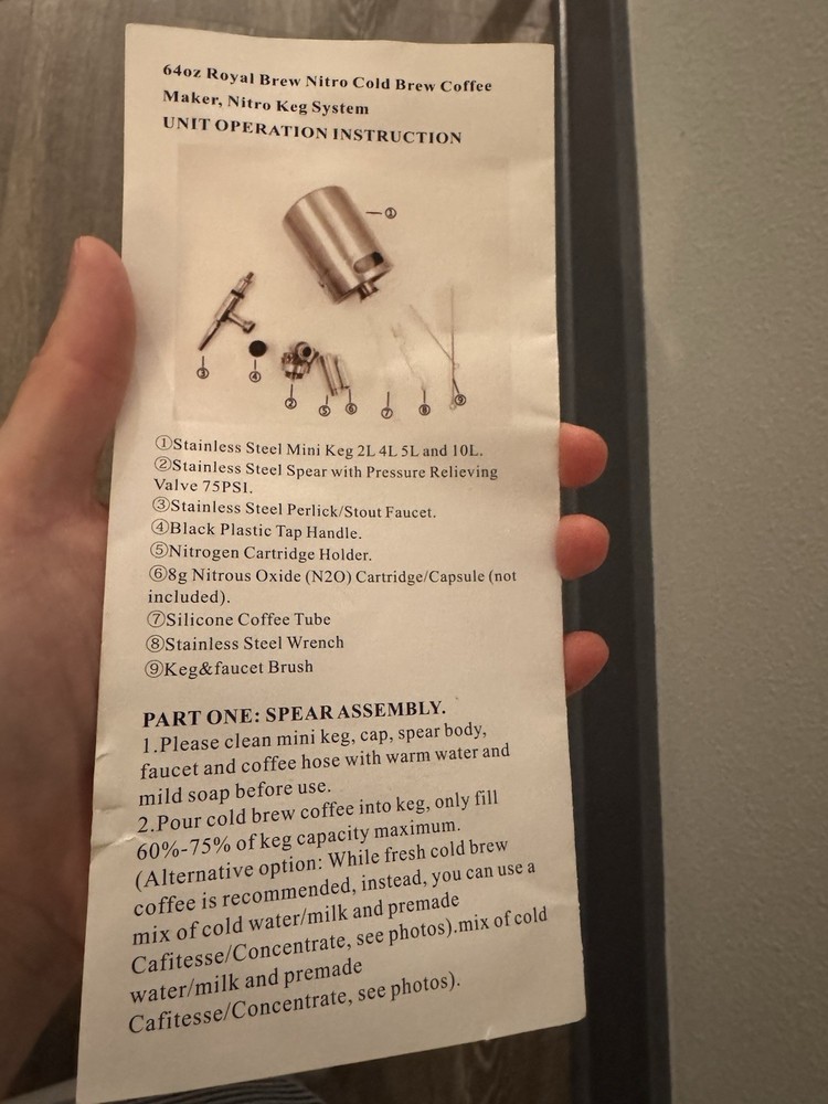 Royal Brew Nitro Cold Brew Coffee Maker Black