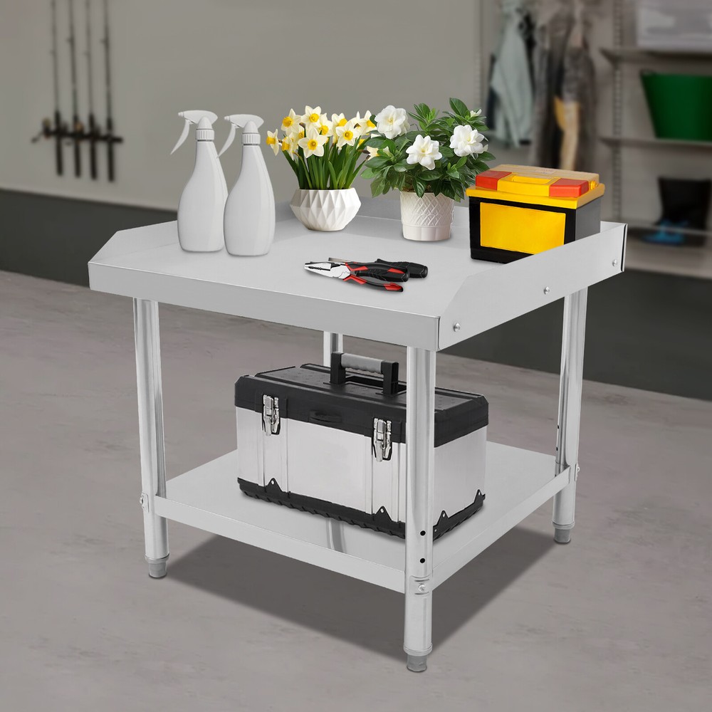 Kitchen Restaurant Adjustable Work Prep Table Stainless Steel
