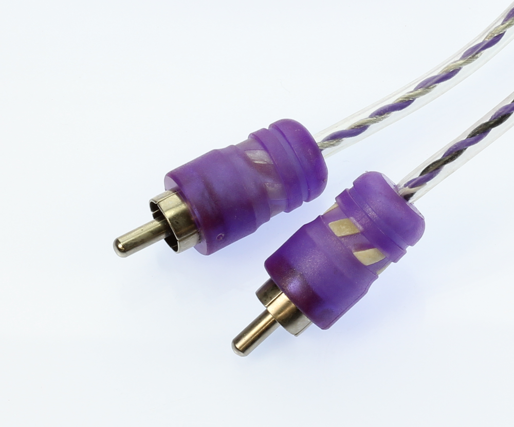 VOODOO 6.4 ft 2 Meter RCA INTERCONNECT cable PURPLE