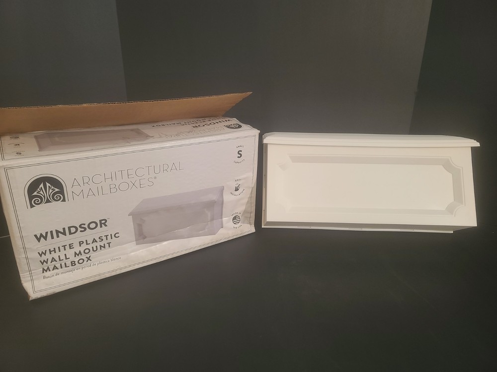 Architectural Mailboxes Windsor White, Small, Plastic, Wall Mount Mailbox