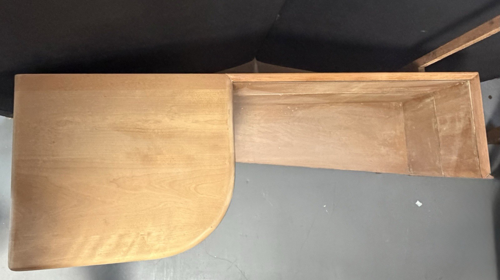 Heywood Wakefield Mid Century Modern Sculptura Vanity & Mirror Needs Refurbish