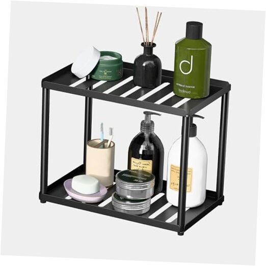 2 Tier Bathroom Counter Organizer, Rectangular Vanity Standard Version