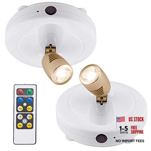 BIGLIGHT Spotlight Battery Operated, LED Puck Light, Dimmable Uplight with
