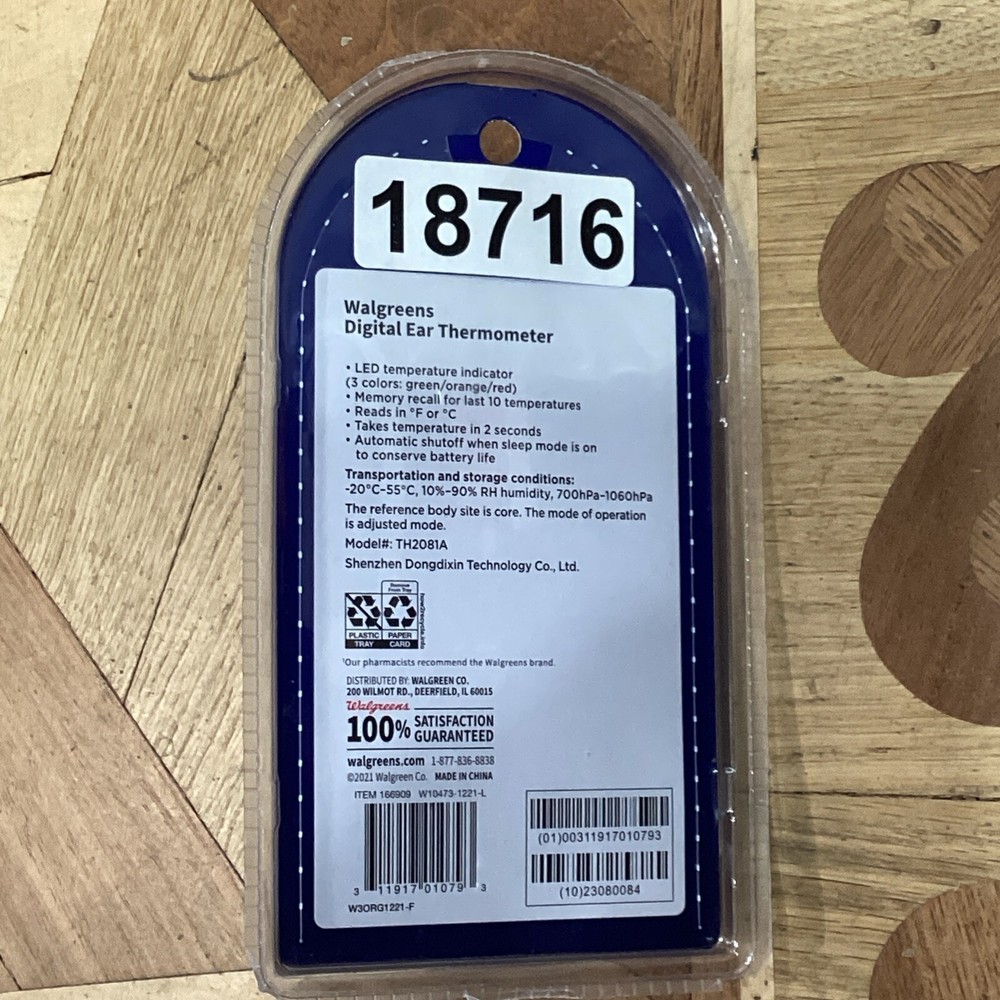 Walgreens Ear Thermometer - #18716