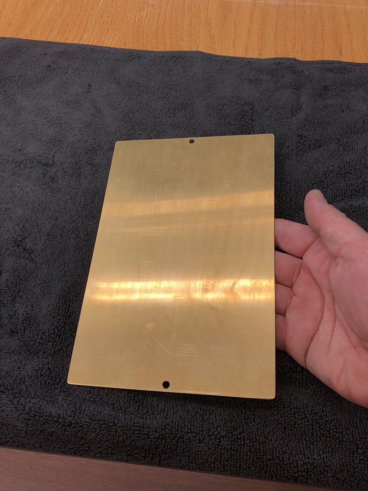 LARGE FLOURISH SCROLL WORK SOLID BRASS ENGRAVING PLATE FOR NEW HERMES FONT TRAY