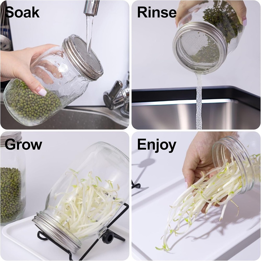 Sprouting Jar Broccoli Sprouts Growing Kit Sprout Jar J8N82184