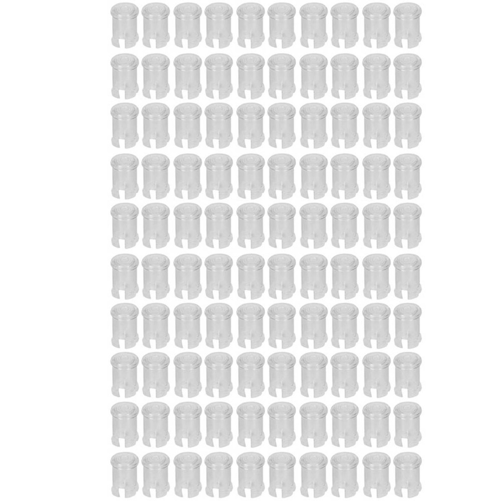 100Pcs Nylon LED Light Emitting Diode Transparent Lamp Light Caps Protective