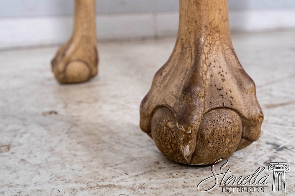 L69937: MAITLAND SMITH Marble Top Distressed Painted Console Table