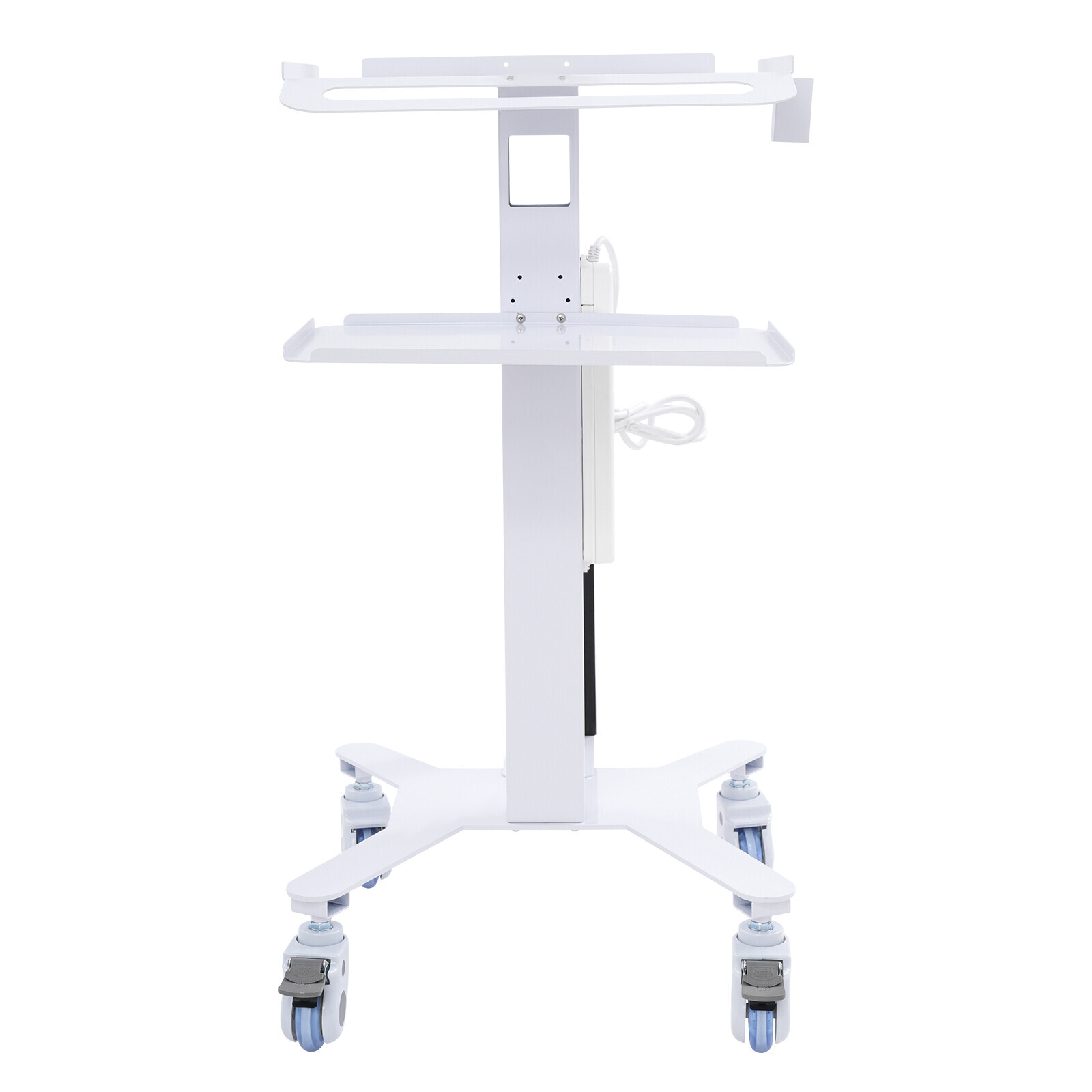 Mobile PC Cart Rolling Computer Workstation Adjustable Hospital Beauty Spa Cart