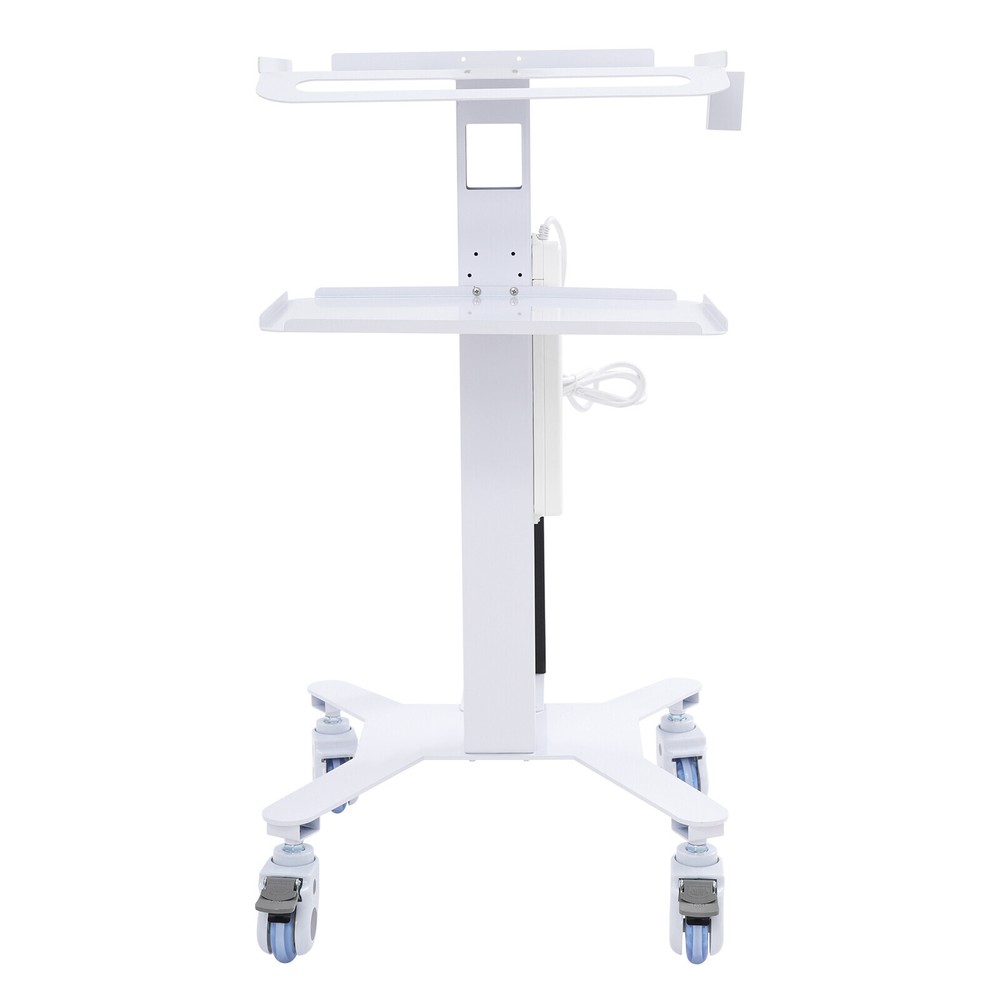 Rolling PC Cart Mobile Computer Workstation Stand Adjustable Desk For HomeOffice