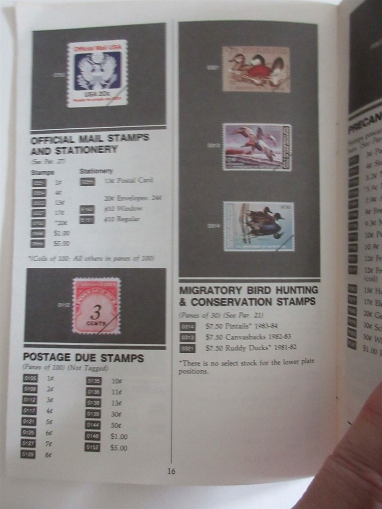 Vintage PHILATELIC CATALOG December 1983- January 1984 USPS Stamps