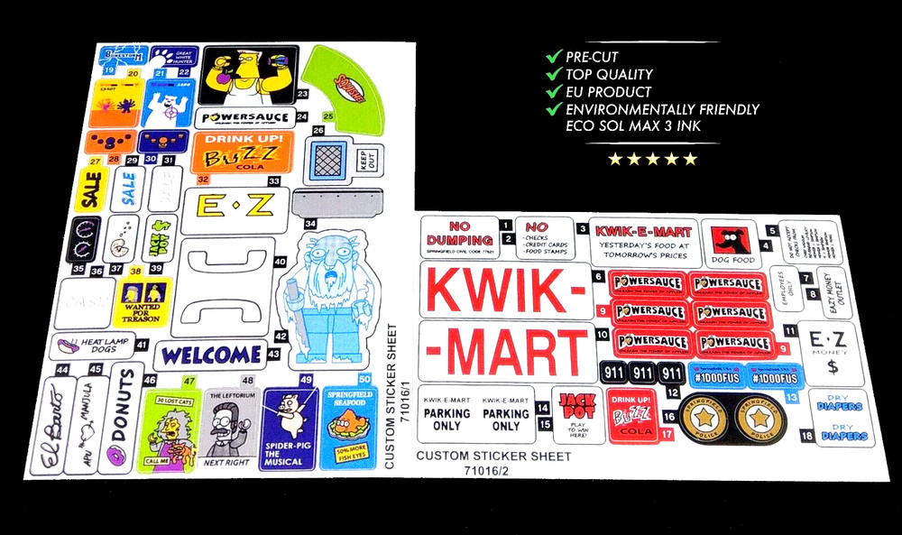 Custom Decal for 71016 Replacement Sticker