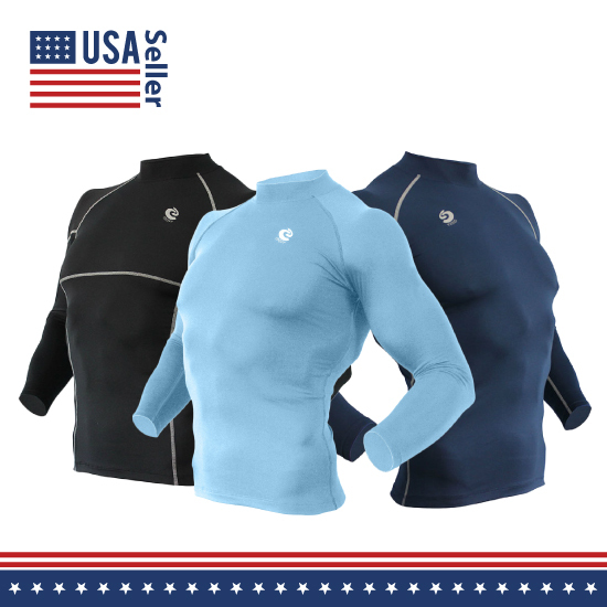 Mens COOVY Sports Cool Dry-Fit Gear Base Layer Athletic Shirt Tights Short Pants