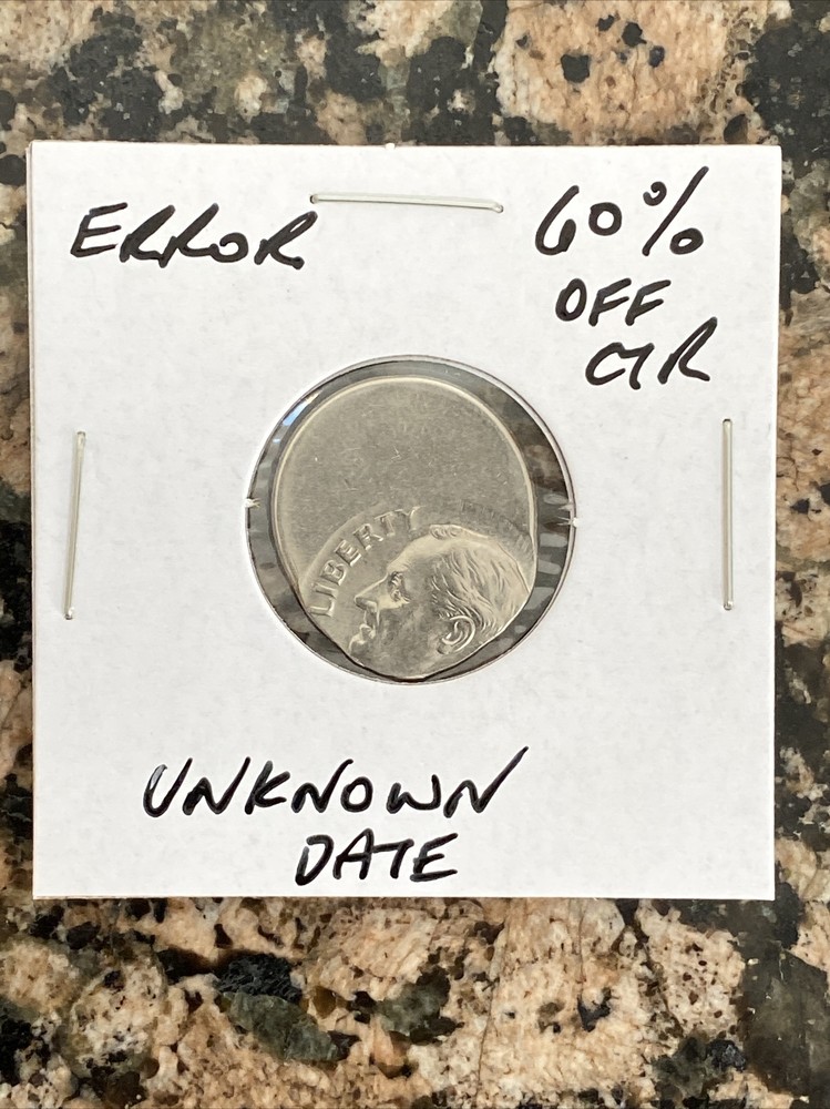 Roosevelt Dime 60% Off-Center Strike Error Unknown Date