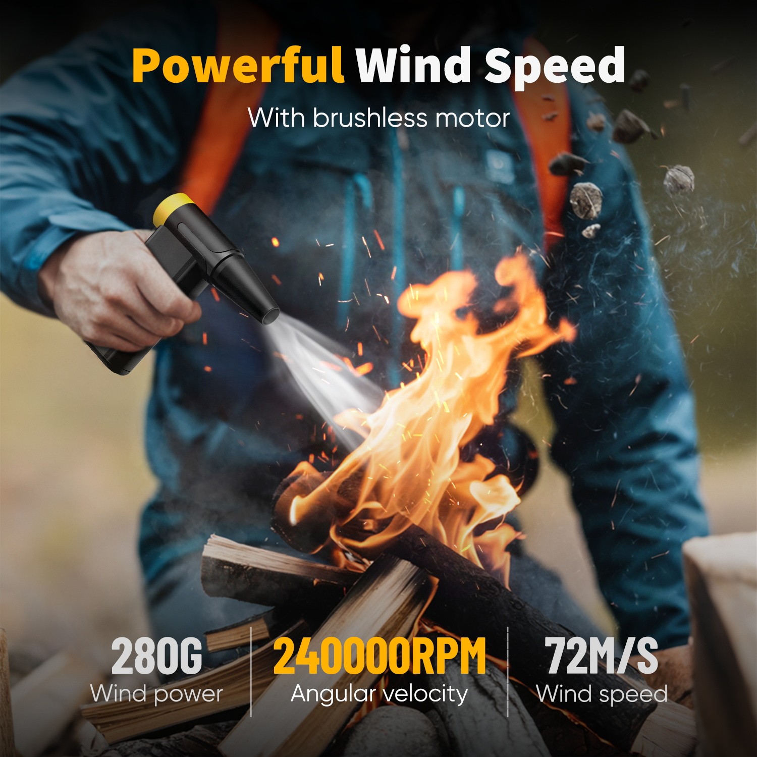 300,000 RPM Compressed Air Duster Rechargeable Electric Air Blower with 8 Speed