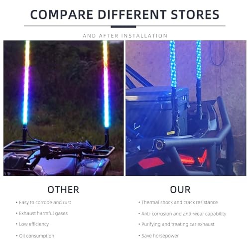 2PCS Whip Lights Barrel Spring Mounting Base LED Whip Lights Spring Base
