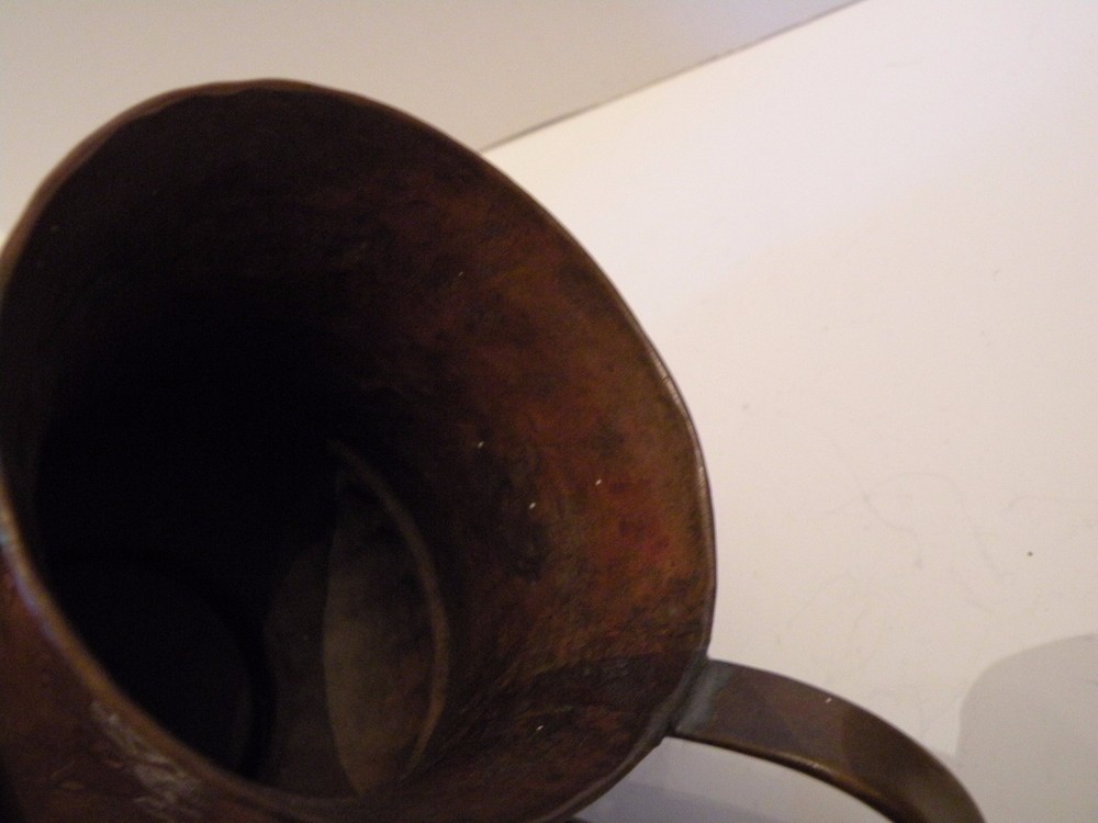 ALT119 MIDDLE EASTERN COPPER JUG EWER 7" HIGH