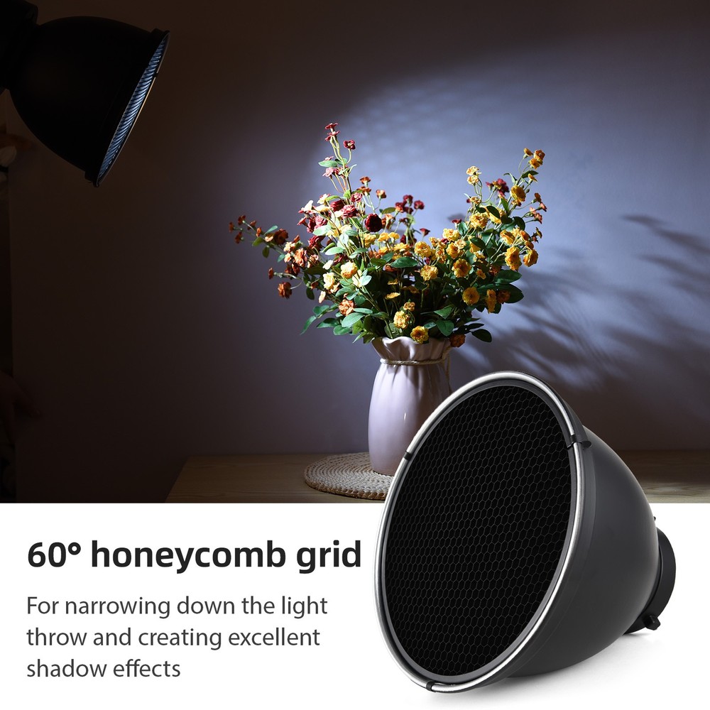 9 Inch Reflector Diffuser Mount Photography Lamp Shape Dish With