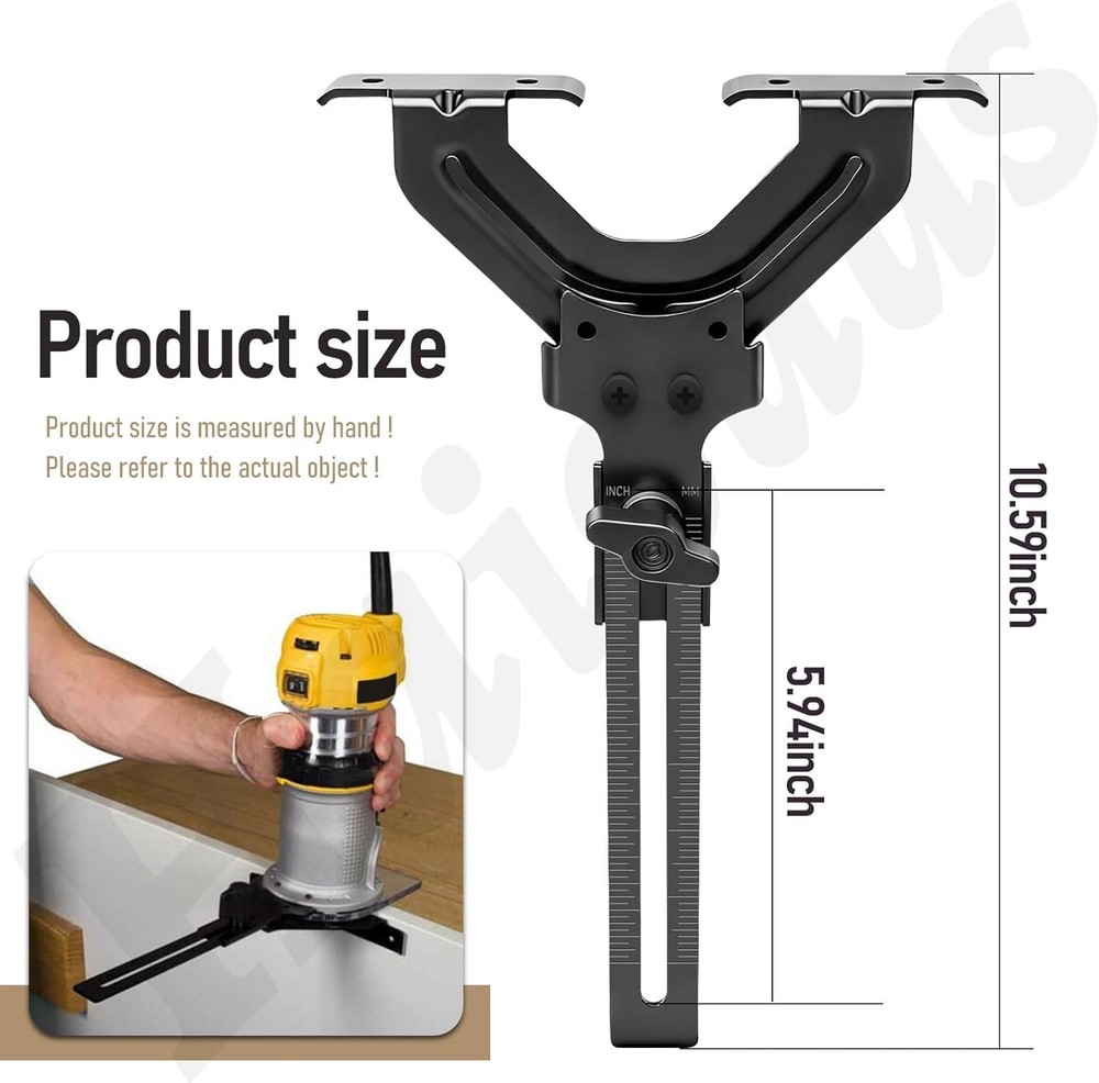 Edge Guide for Fixed Base Compact Router, Compatible With DEWALT Router, PORT...