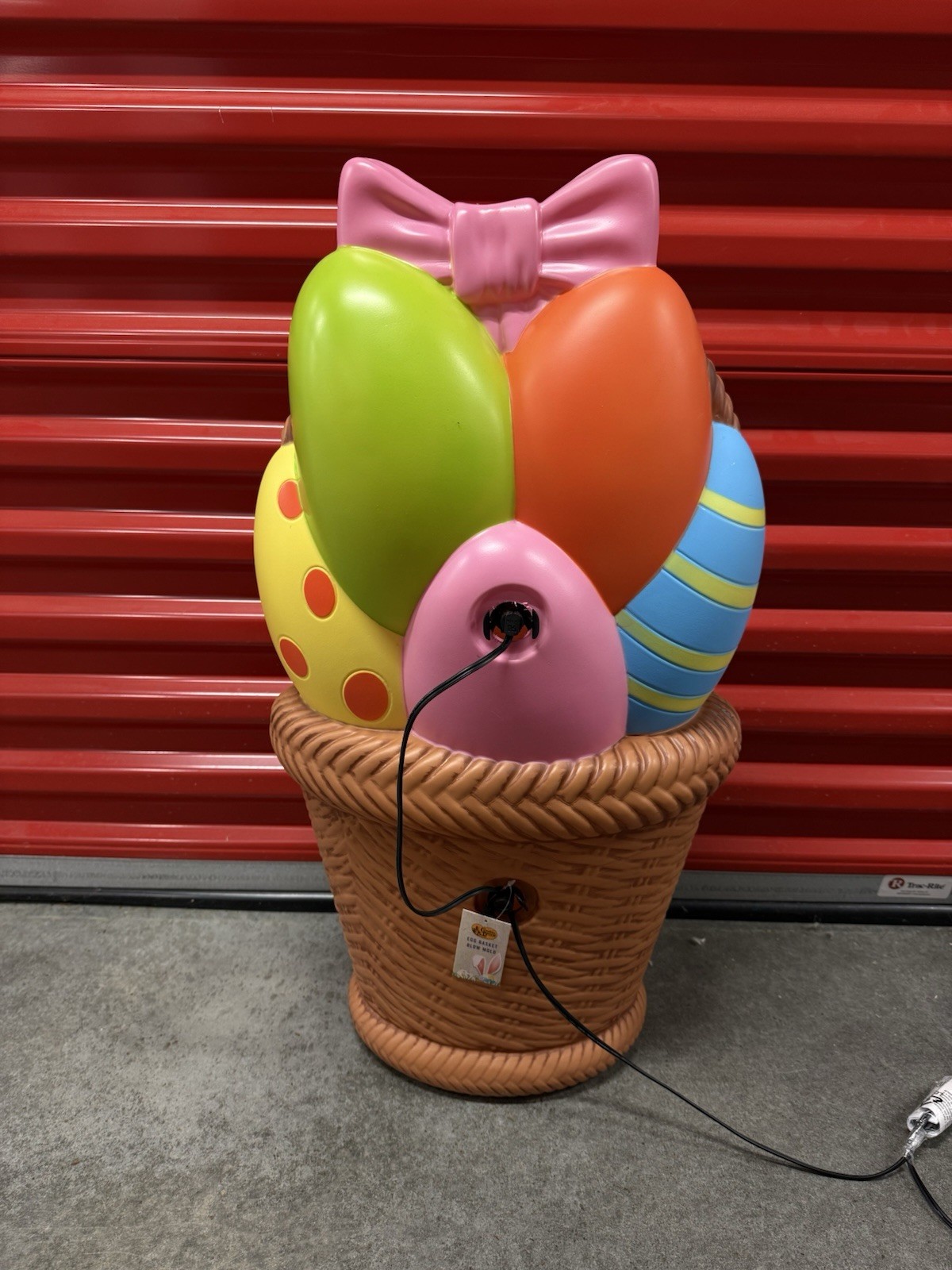 Easter Egg Basket Blow Mold Light Up Cracker Barrel Exclusive Holiday Decor 2026