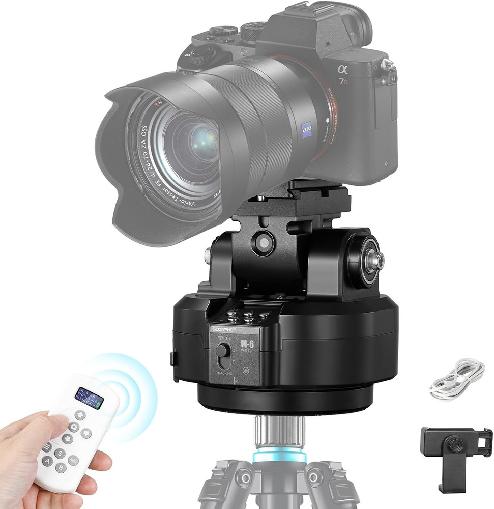 M6 Auto Face Tracking Motorized Rotating Panoramic Tripod Head, Remote Control 3