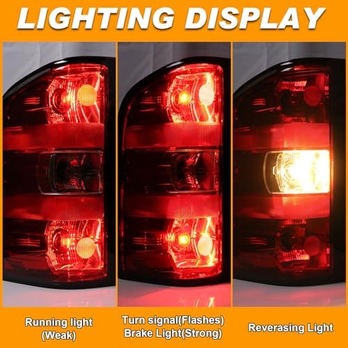 Tail Light Assembly Compatible With 2007-2013 Chevy Silverado Left Driver Side