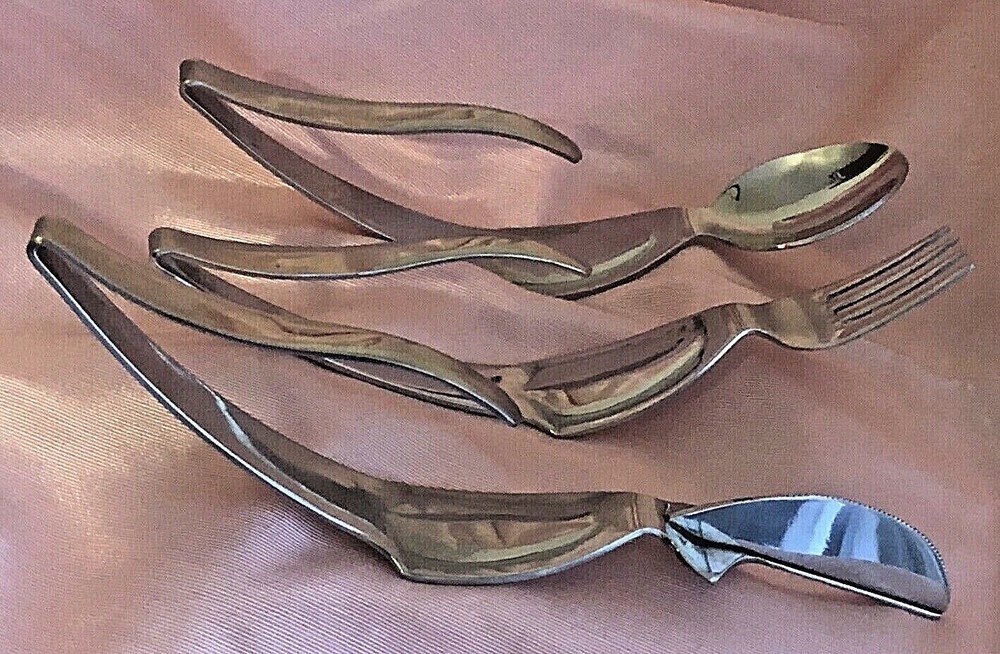 Curvware Knife Fork Spoon Silverware 18/10 Stainless Italy