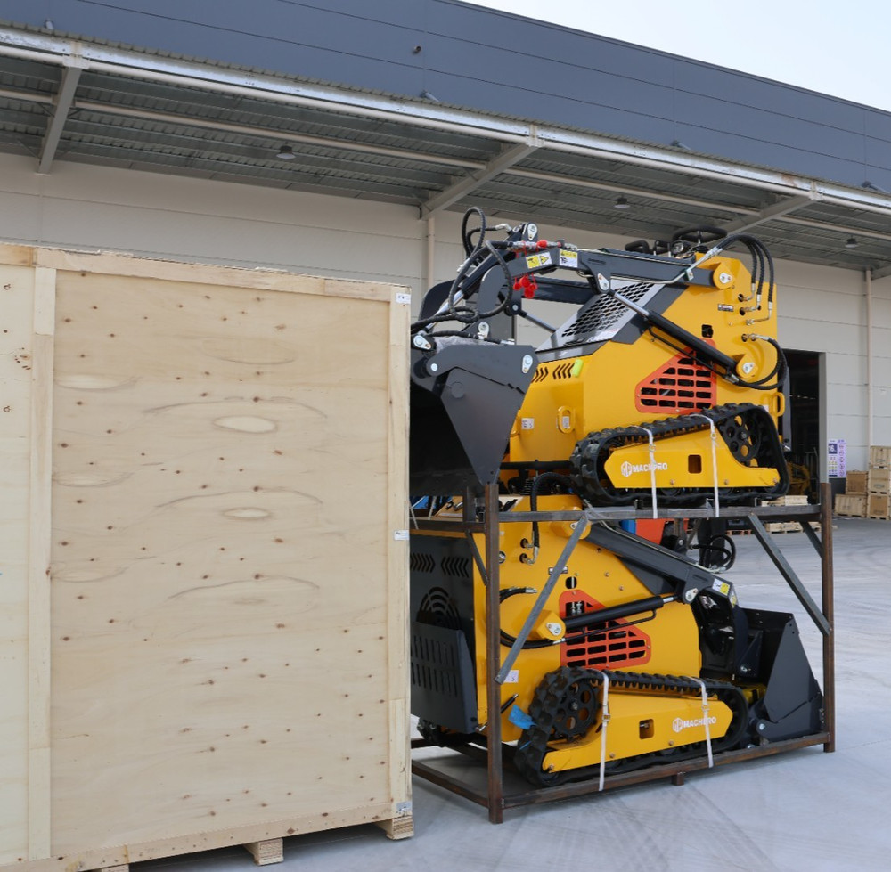 24HP Mini Skid Steer Loader Gas Engine Tracked Compact Loader with 4-in-1 Bucket