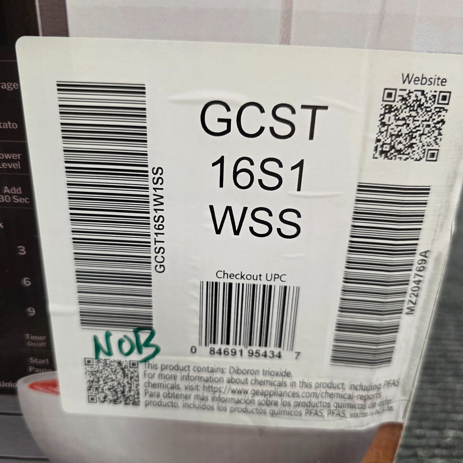 GE 1.6 Cu. Ft. Countertop Microwave Oven | GCST16S1WSS | NOB