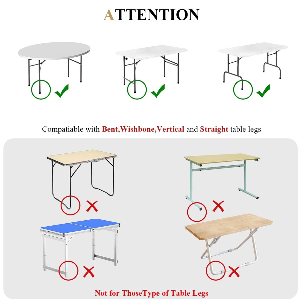 Adjustable Table Risers & Leg Extenders,4 Pack Height Extensions for Straight...