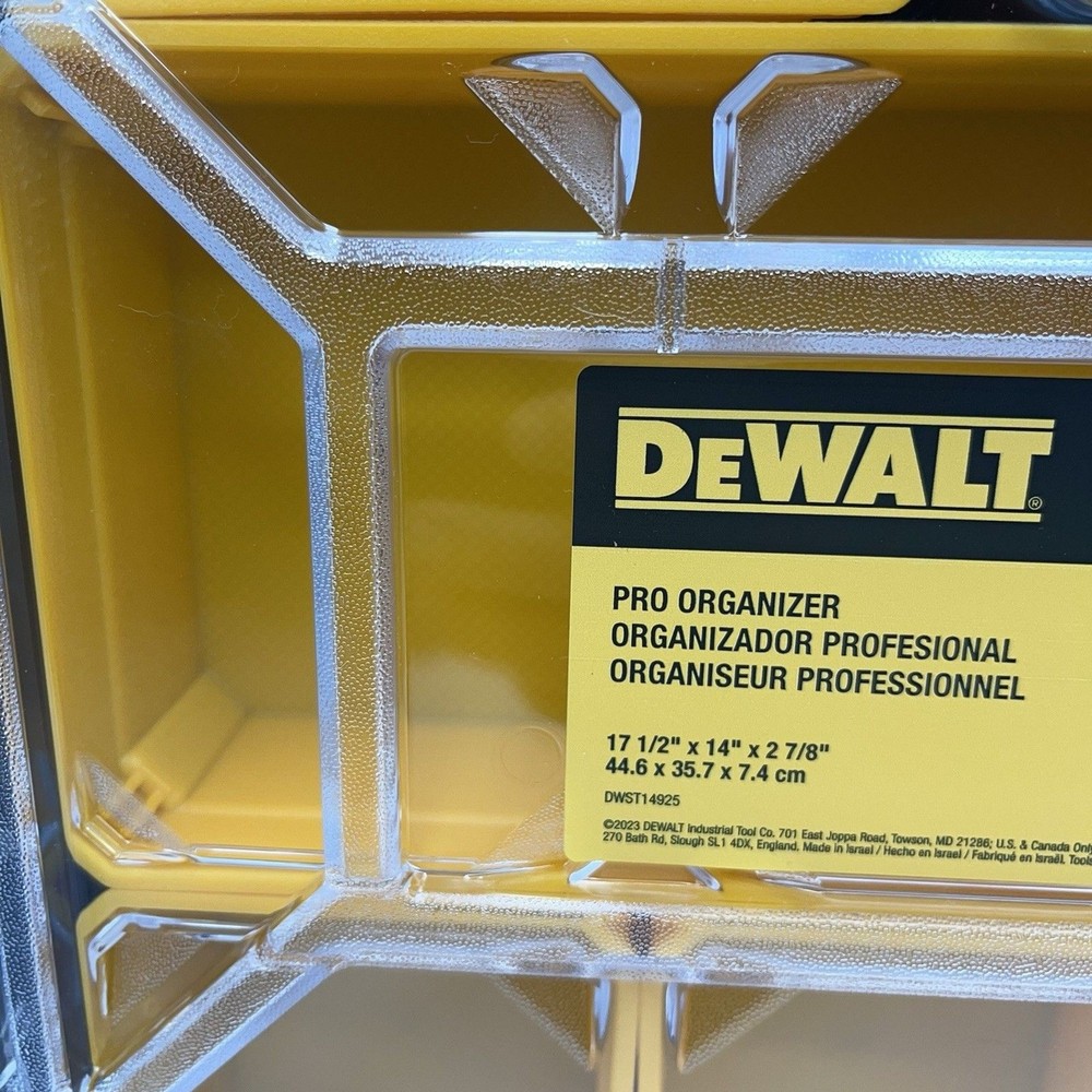 DEWALT SMALL PARTS TOOL STORAGE ORGANIZER STACKABLE REMOVEABLE 10-COMPARTMENT