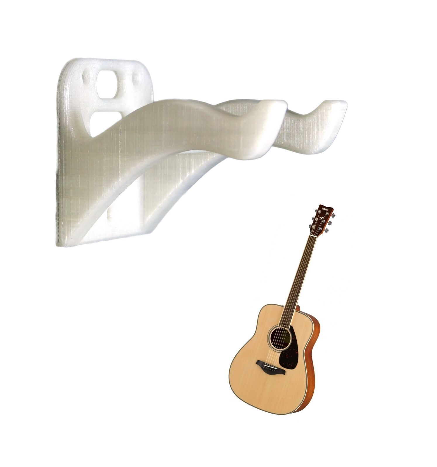WHITE Wall Mount Guitar Hanger Holder Hook Keeper Hanging Bracket Display Stand