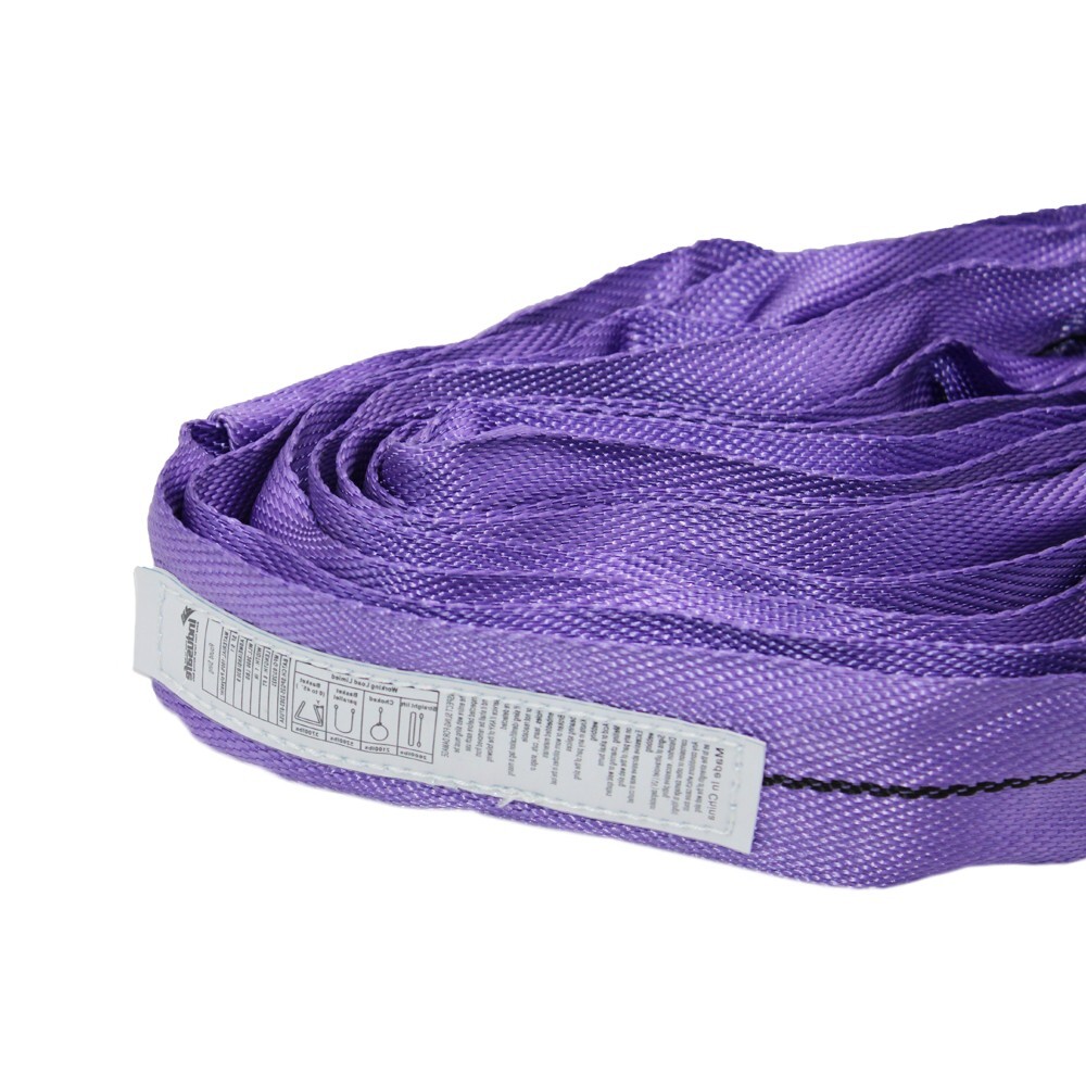 4 Pack 9' Endless Loops Round Sling Crane Recovery Strap Lifting Tow Pull Purple