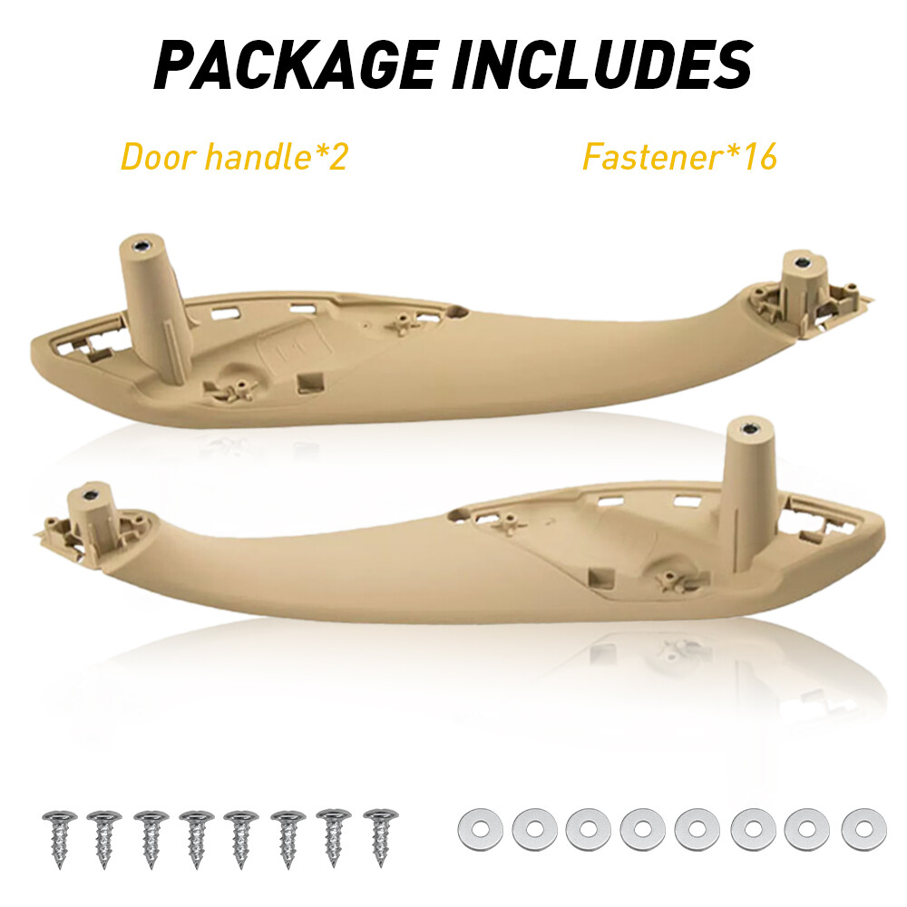 Front Left & Right Handles Inner Trim Door Pull Handle For BMW 320i 328d Beige