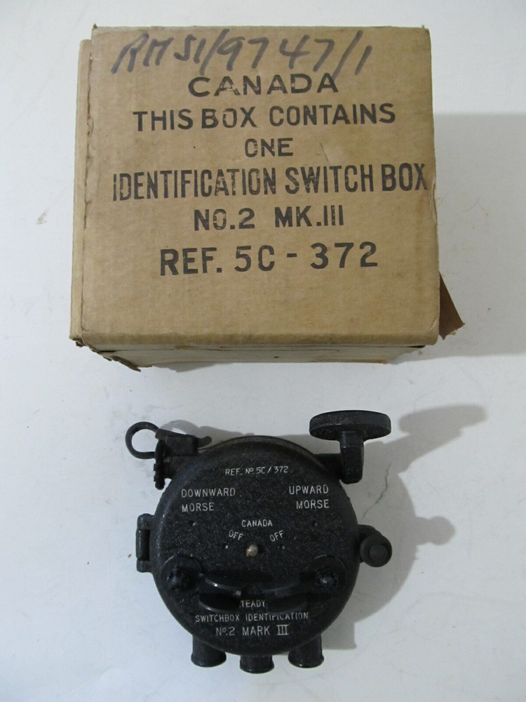 CANADA MORSE CODE KEY SENDER Aircraft SWITCHBOX NO.2 MARK III, 5C-372 Vintage