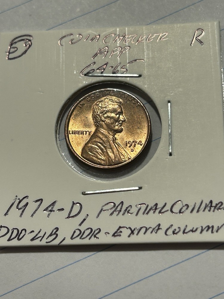 1974-d,red,64-65 Coinchecker App,partial Collars,ddo-LIB,ddr-extra Column