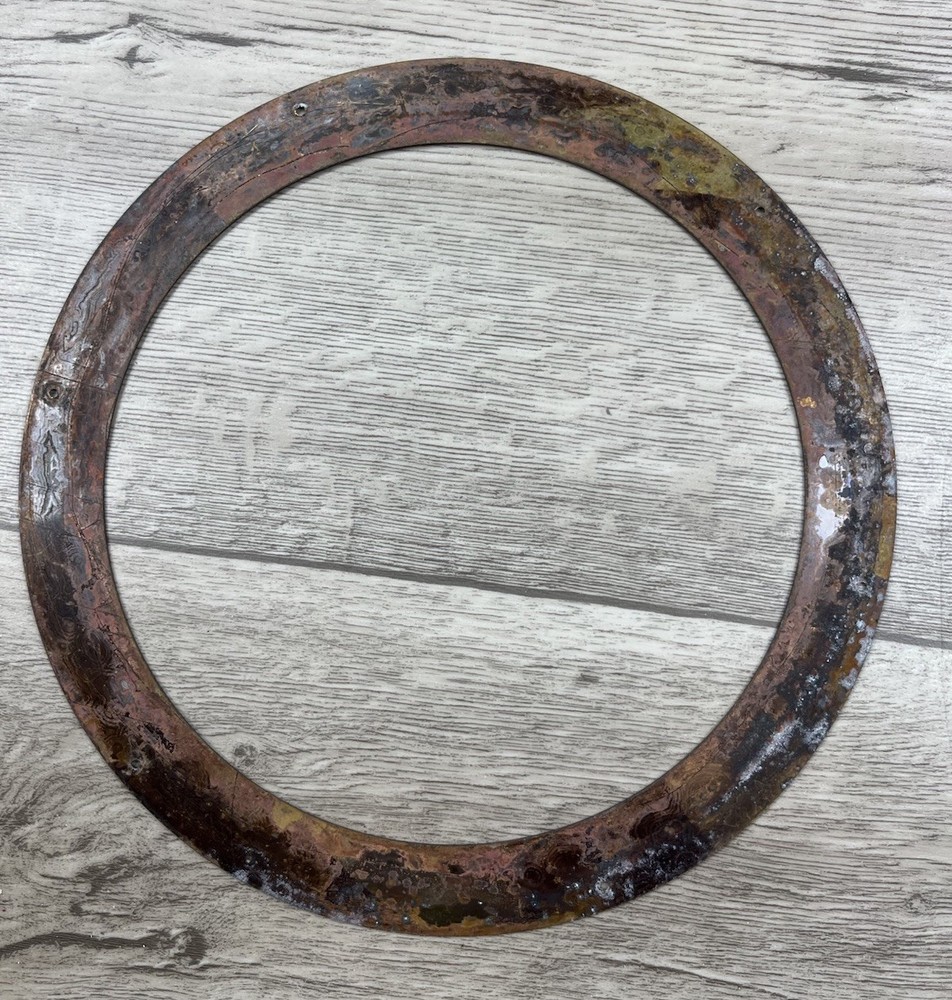 Large Sestrel Brass Ship Compass Outer Ring Henry Browne Barking London AFT