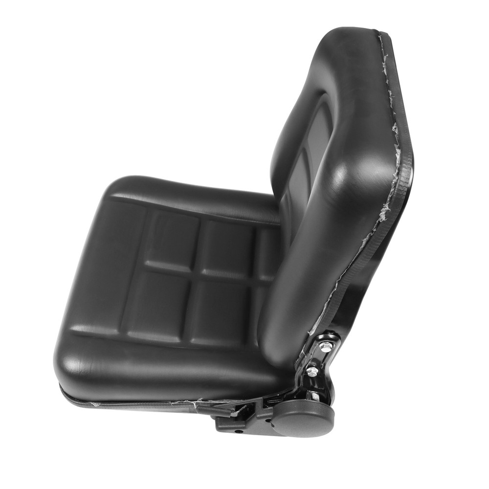 Black Tractor Excavator Seat Adjustable Angle Back With Slide