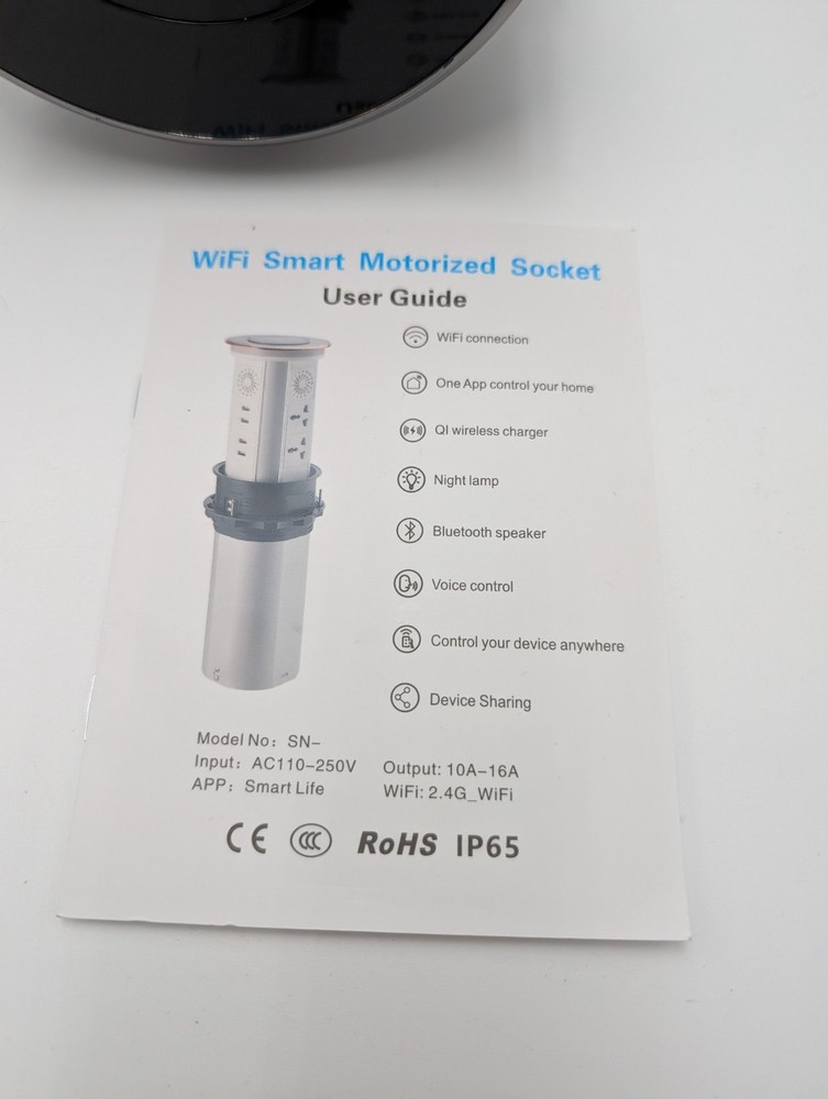 WiFi Smart Motorized Socket (Model SN-6GD/AM) New Without Box Tested