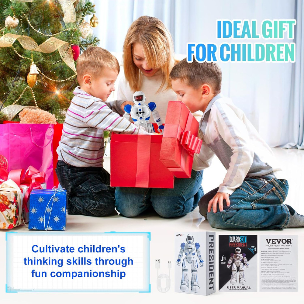 RC Robot Toys for Kids, Gesture Sensing Programmable Remote Control Smart Robot,