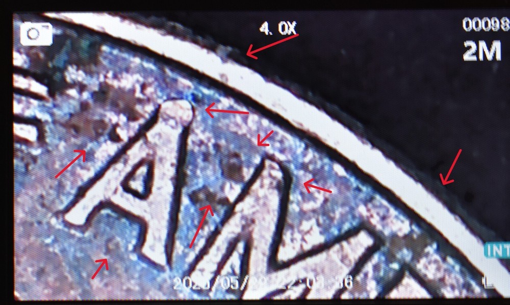 1963 Penny Error Die Break One Cent US Minted Coin Multi Error Doubling Pillars