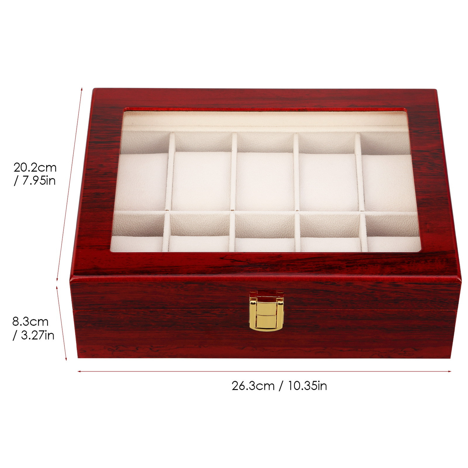 3/6/10/12/24 Slots Watch Box Watch Case Organizer Watch Jewelry Display Case