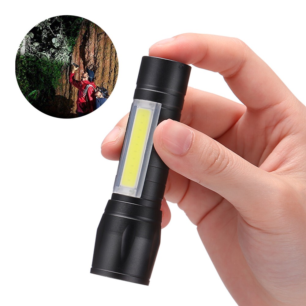 4pcs LED Tactical Flashlight USB Rechargeable Lamp Super Bright 3 Modes Light