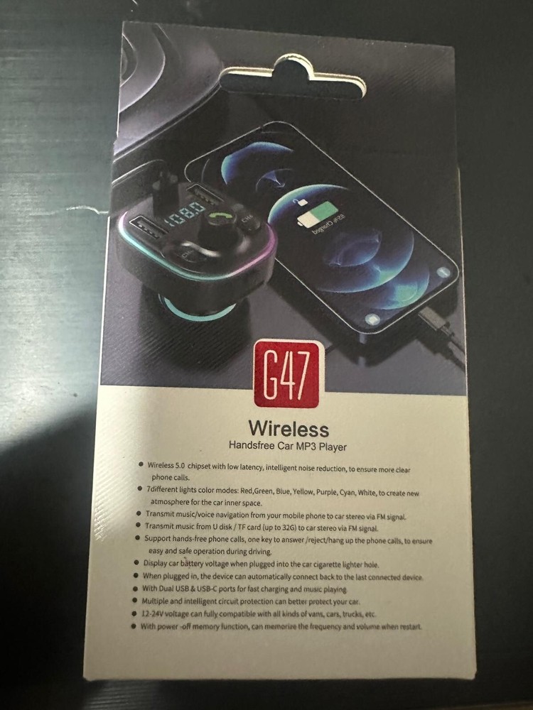 Bluetooth5.0 Dual UsB Car Wireless Handfree Car MP3 Player-Wireless bluetooth