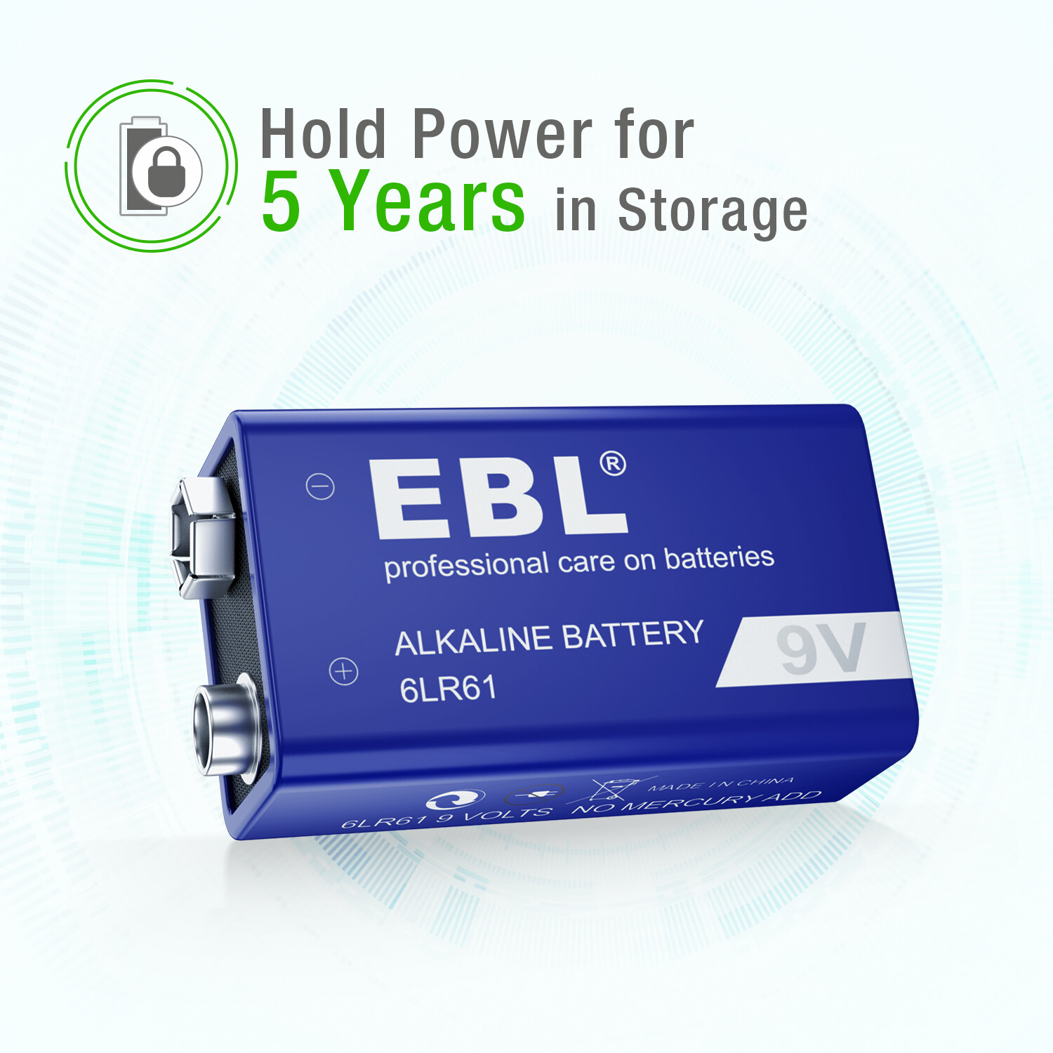 EBL 9V Alkaline Battery 6LR61 Batteries 9 Volt Ultra Long Lasting Leak Proof Lot
