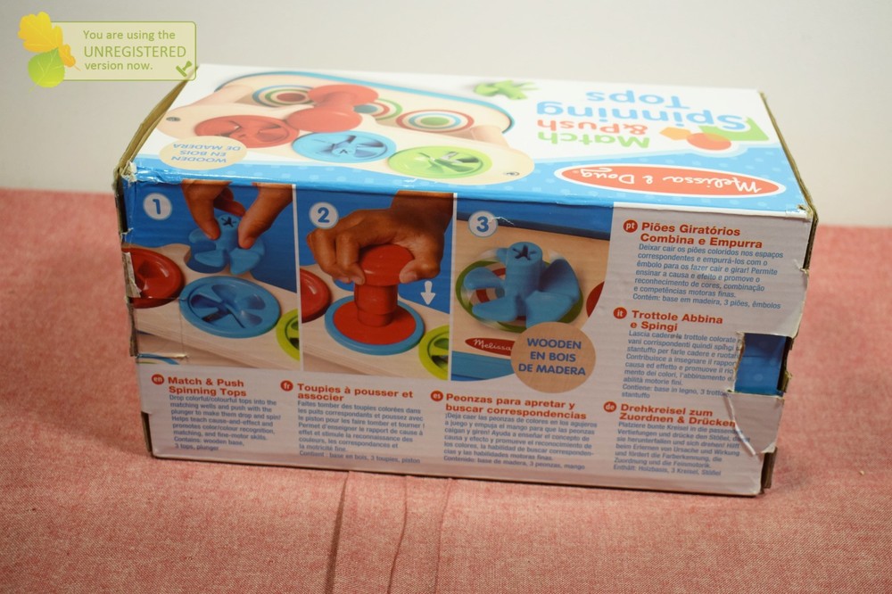 Melissa & Doug Match & Push Spinning Tops