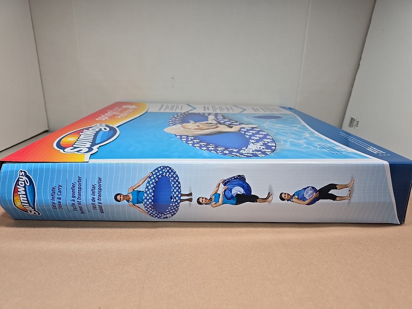 SwimWays Paddle Paws Spring Float Dog Raft, Large (65 lbs. and Up), Blue